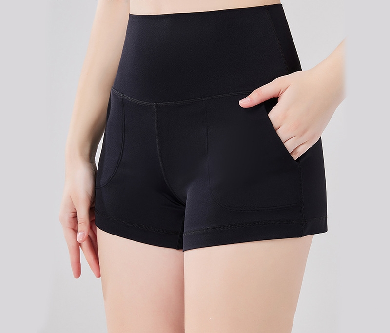 Manufacturer's nude sports shorts for women summer new style super high waist hip lift slimming fitness pants casual yoga three-quarter pants